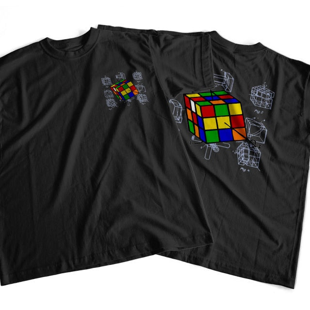 Magic square printing men T shirt