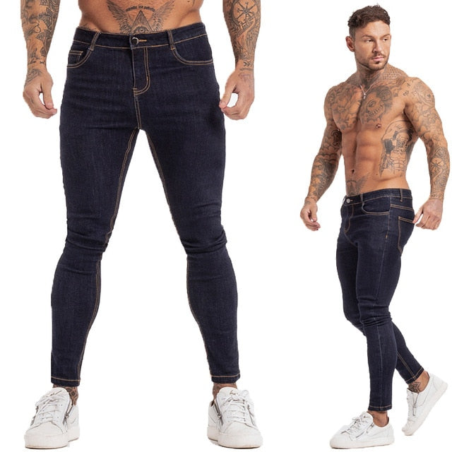 Jeans Men Elastic Waist Skinny