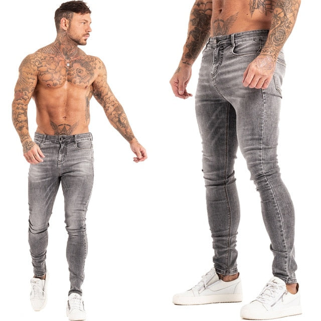 Jeans Men Elastic Waist Skinny