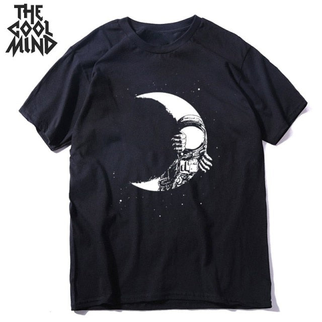 Short sleeve cotton cool space men T shirt