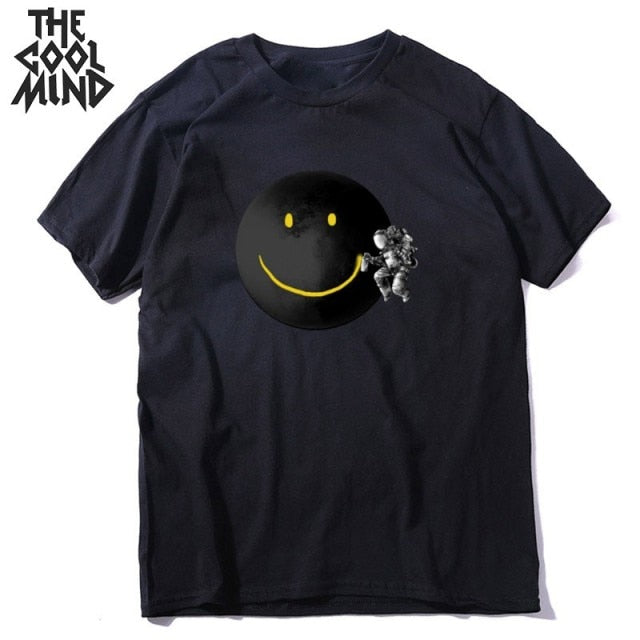 Short sleeve cotton cool space men T shirt