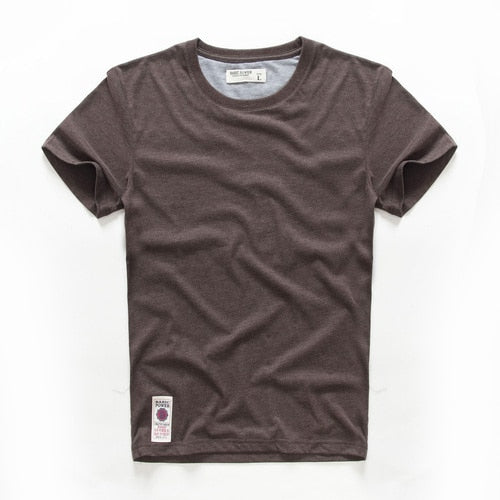 Men's T-shirt Cotton Solid Color