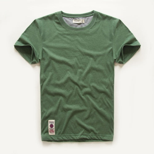 Men's T-shirt Cotton Solid Color