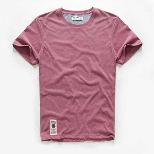 Men's T-shirt Cotton Solid Color