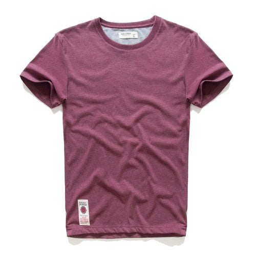 Men's T-shirt Cotton Solid Color