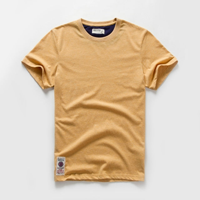 Men's T-shirt Cotton Solid Color