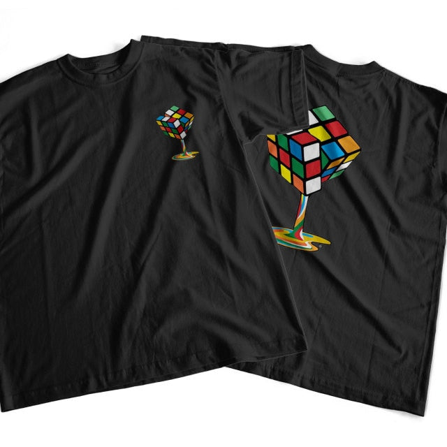 Magic square printing men T shirt