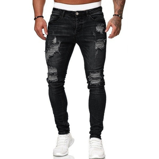 Ripped Skinny Hole Trousers Jeans for Men