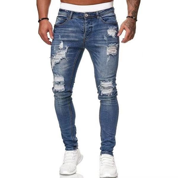 Ripped Skinny Hole Trousers Jeans for Men